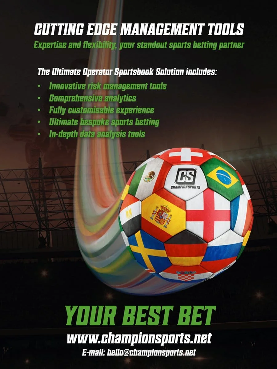 Champion Sports magazine advert promoting its management tools
