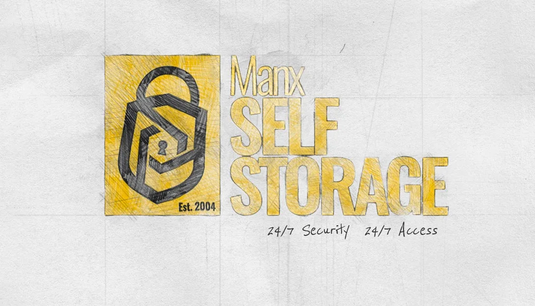 Development sketch for the new Manx Self Storage identity
