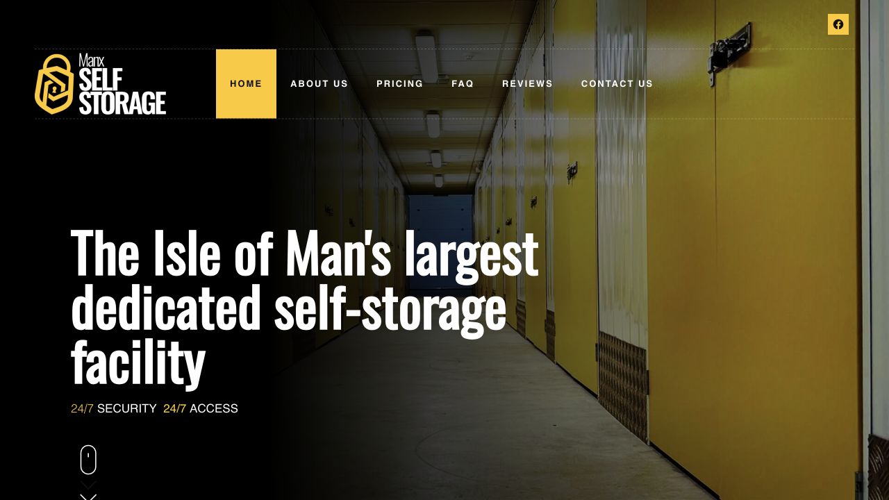 Manx Self Storage website homepage designed and developed by TTS Creative