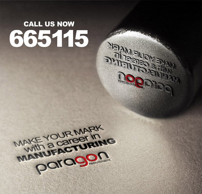 Paragon Recruitment engineering campaign featuring branded confectionery
