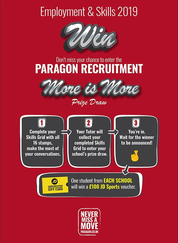 Paragon Recruitment employment and skills competition poster