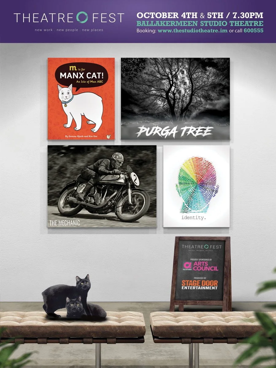 TheatreFest 2019 campaign artwork presenting four contrasting productions