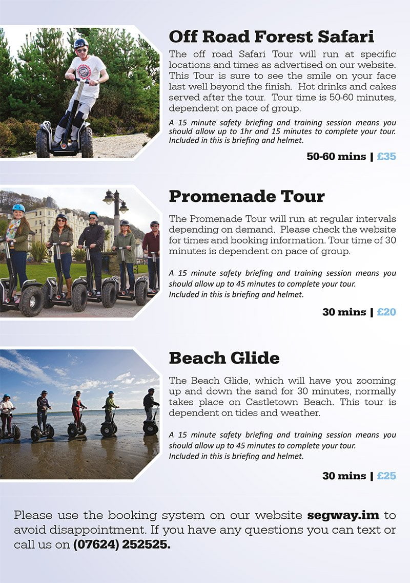 A flyer for a segway tour.