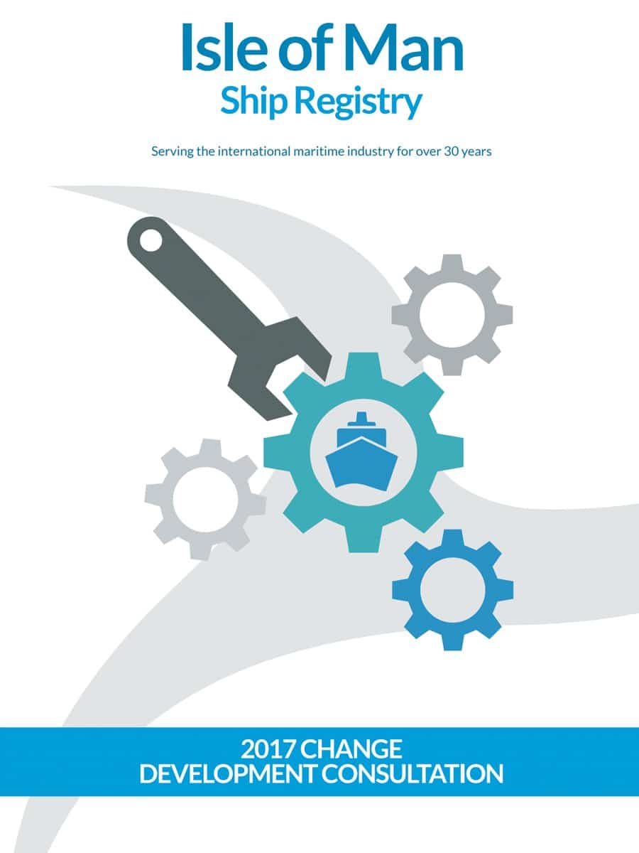 The cover of the isle of man ship registry.
