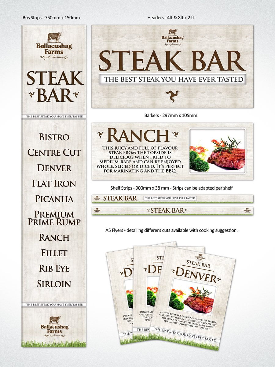 Steak bar website design.