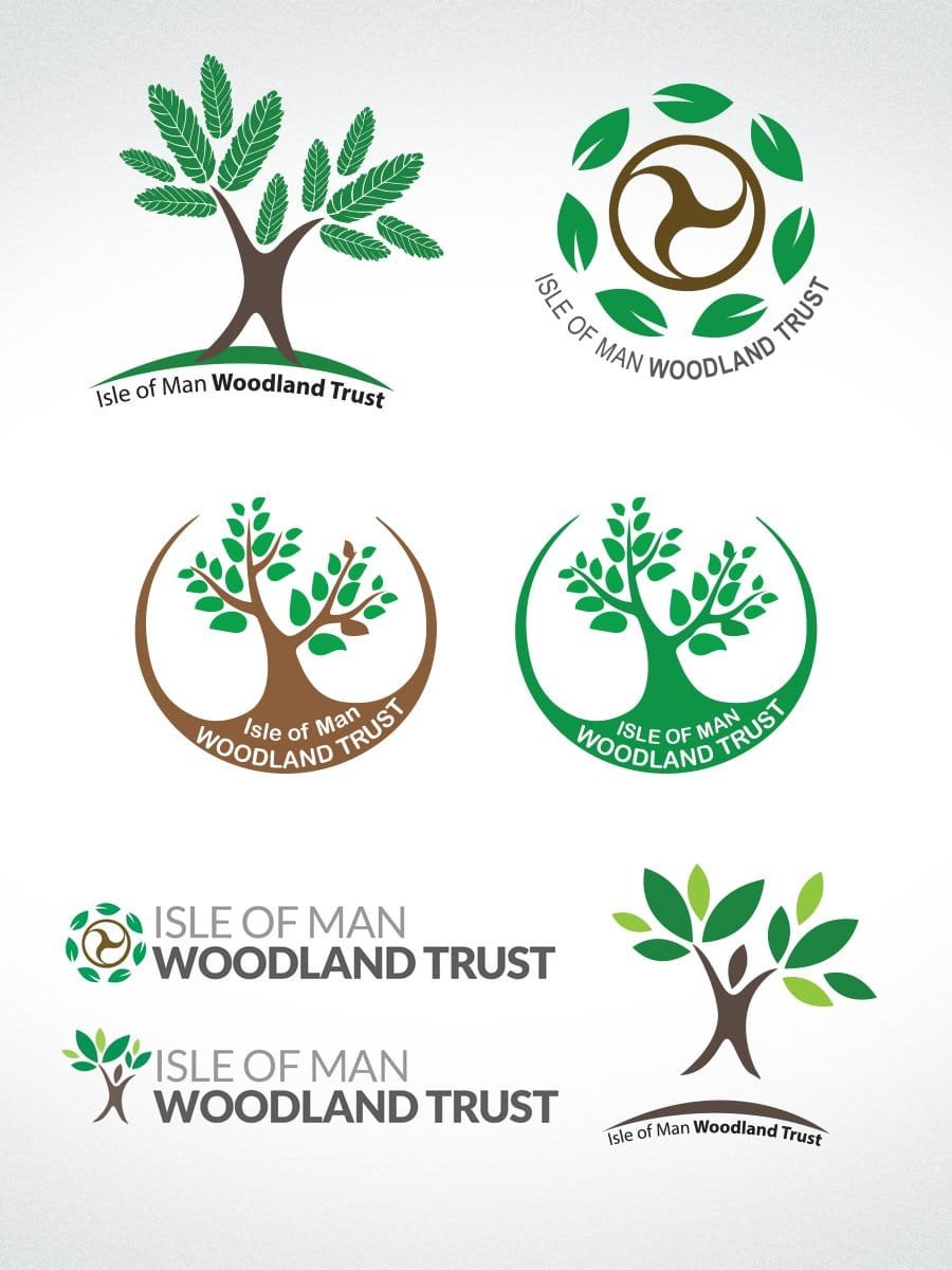 Isle of man woodland trust logo.