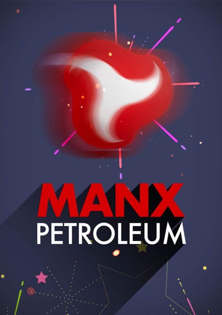 Manx petroleum logo animated on a dark background.